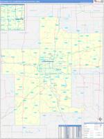 Oklahoma City Metro Area Wall Map Zip Code